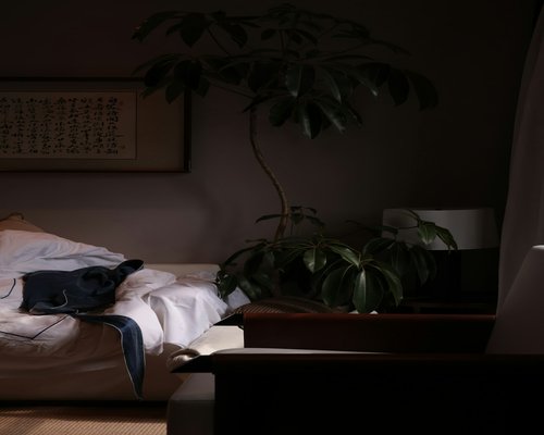 Cozy bedroom environment ready for evening rest